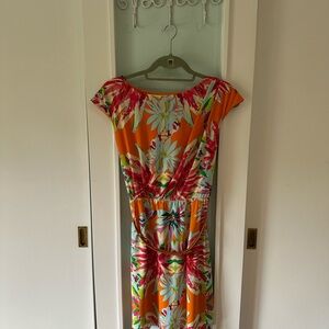 Floral Orange Dress